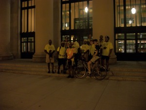 Members of Major Taylor Club at the Union Depot (our last stop)